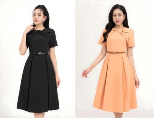 bí quyết chọn váy công sở qua việc chọn chất liệu vải