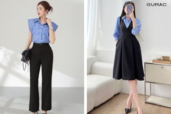 Chọn phụ kiện đơn giản để tổng thể trang phục không bị rườm rà.